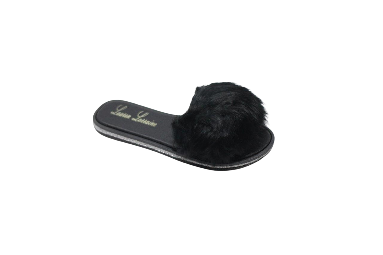 Fluffy Fur Sandals | Baby girl slippers, Slippers for girls, Faux fur  sandals